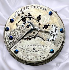 1890 Hampden PL for Gate City Jewelry Co., Denison, TX Pocket Watch Movement