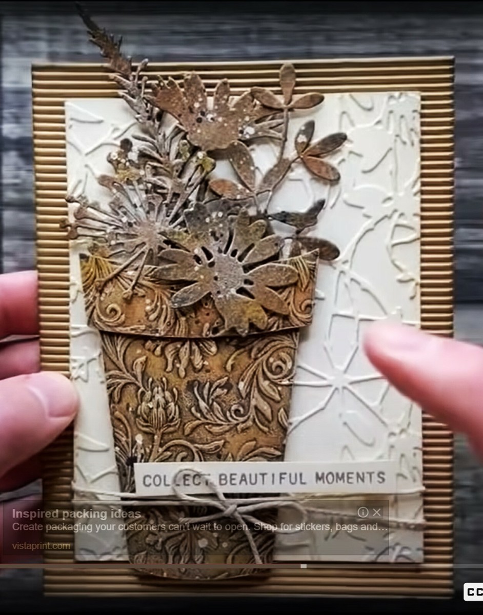 Sizzix Mini Botanical 3D Embossing folder #665631 Retail $10.99