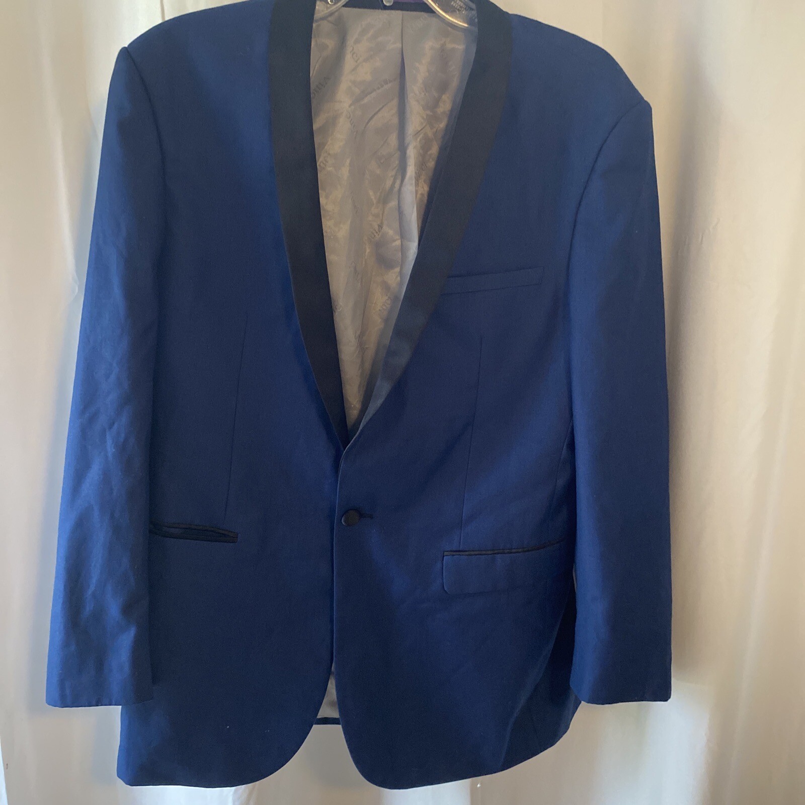 Vinci Italian Designed 40 R  Blue Mens Blazer Single Button