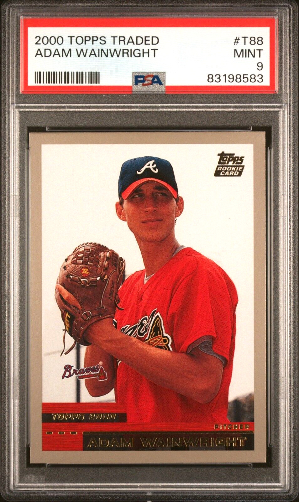 ADAM WAINWRIGHT Atlanta Braves 2000 Topps Traded #T88 Rookie RC PSA 9 Mint