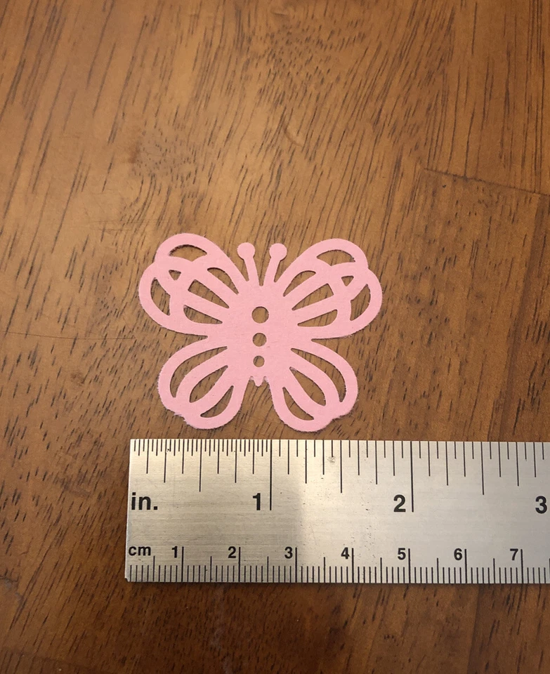 Martha Stewart Craft Punch Butterfly Lace Wedding Invite Looped Butterflies 2” - Image 2 of 3