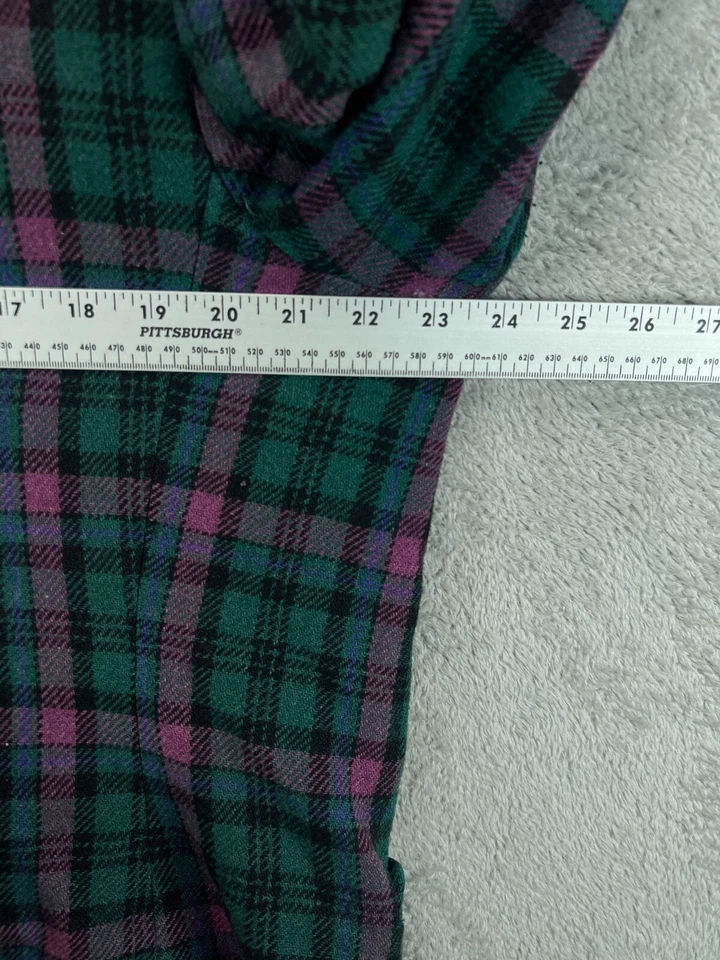 Blazer vintage Lord & Taylor para mujer de lana tartán verde a cuadros grande EE. UU. Foto 4 de 4