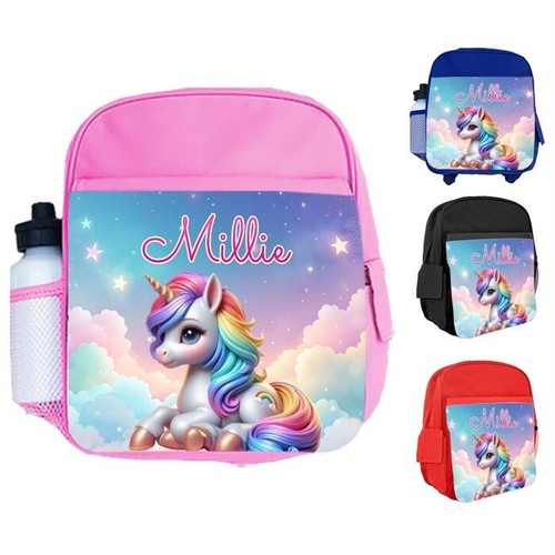 Personalised Kids Backpack Any Name Unicorn Design Boys Girls kid School Bag 90 - Picture 6 of 12