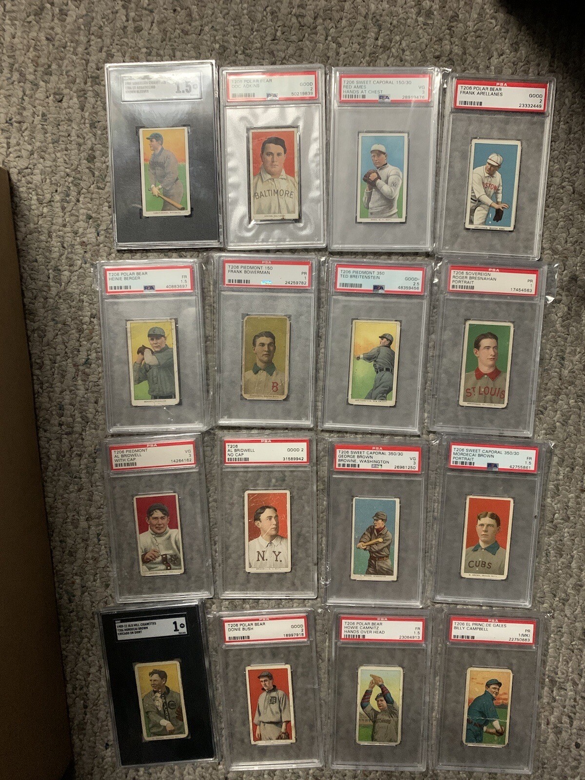 T206 Complete 518 Set 72 “off Backs” Roughly 100 Graded Mostly Binder
