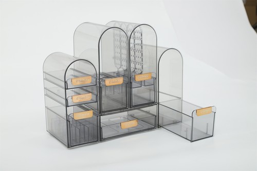 Arbeitsplatte Make-up Organizer Make-up Organizer Multifunktion Organizer Grau - Bild 5 von 13