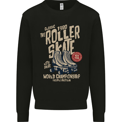 Rollschuh Retro Skating Boots Herren Sweatshirt Pullover