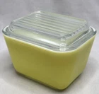 Vintage Pyrex Yellow Refrigerator Dish 501B 1-1/2 Cup with Lid 501-C- USA Made
