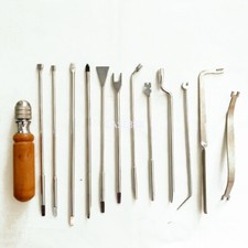 Lot of 13 Piano Tuning  Repair Tools w/Wood Handle - For Grand Piano - 2023 NEW