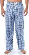 Men's Sleep Pajama Pants Relaxed Fit Drawstring Waist Printed Poplin Lounge Bott