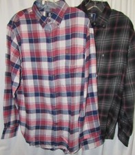 IZOD Varied Colors, Plaid, Long Sleeve Men's Flannel, Shirt M, L