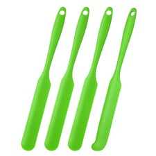 4Pcs Silicone Jar Spatula Jam Spreader for Baking Mixing Tools Dark Green 