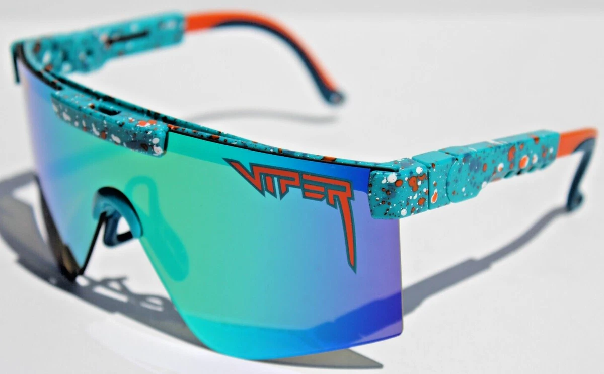 PIT VIPER The Marina 2000 POLARIZED Sunglasses Blue Splatter Shield NEW