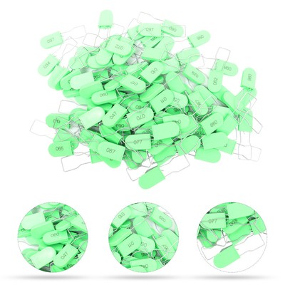  100 Pcs Security Seal Label Padlock with Key Safety Plastic Tags