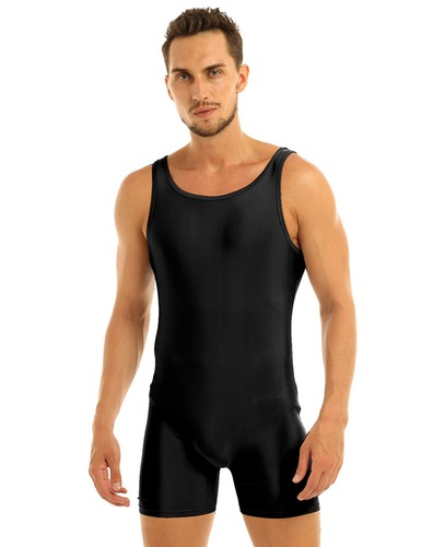 Herren dehnbar einteilig Wrestling Tanga Singlet Sport Trikot Tank Top Body - Bild 48 von 83