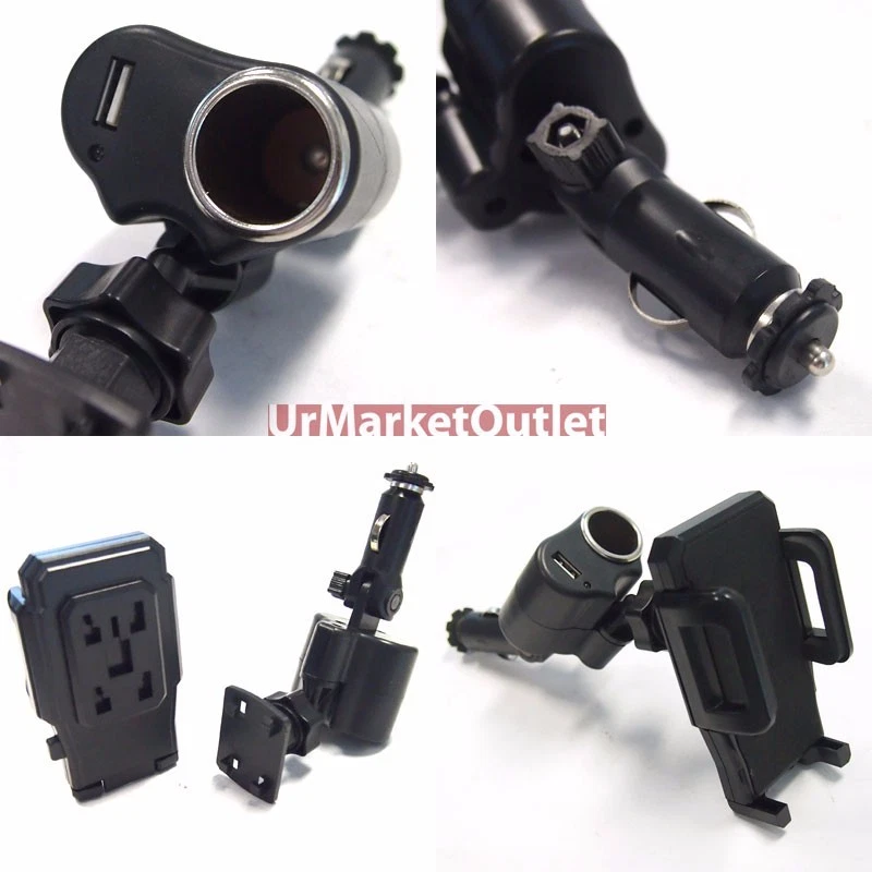 Car/SUV Universal Mount Holder+USB+Cigarette Outlet for Sony Mobile/Cell Phone - Image 2 of 4
