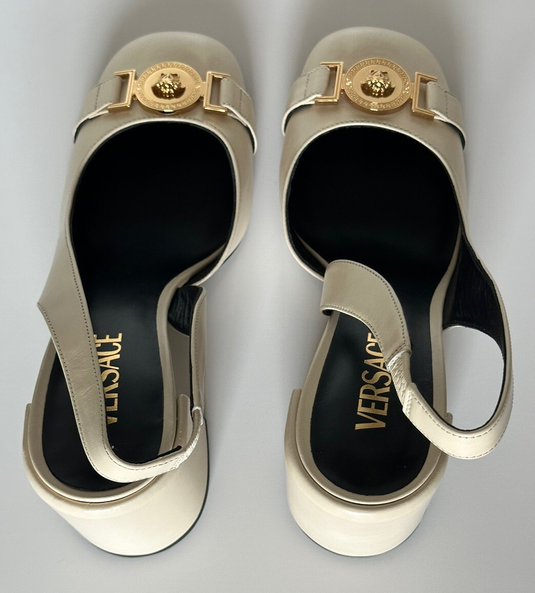 【Versace】Medusa  ロゴレザーミュール Versace Women's Barocco Print Leather Medusa Head Sandals