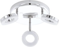 Led Deckenleuchte Chrom Ø 21Cm Verstellbar 1080Lm 3 Flammig