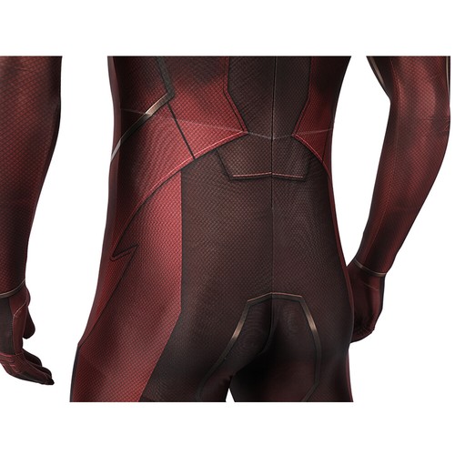 Injustice 2 The Flash Barry Allen Jumpsuit Cosplay Costume Stretchy 3D Bodysuit - Picture 16 of 18
