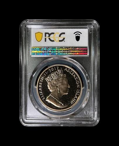 ASCENSION ISLAND. 2017, Crown - PCGS MS68 - Top Pop 🥇 Princess Diana, Rose RARE - Picture 4 of 5