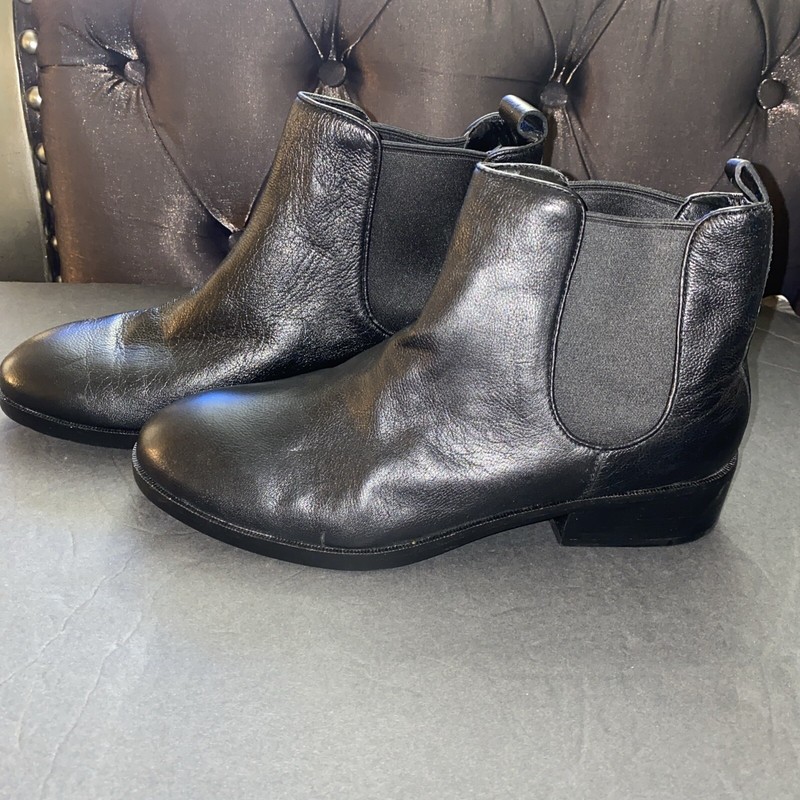 Cole Haan H16-G W06488 Womens Landsman Boot Size 8 Black Leather Chelsea Bootie