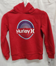 NWT Boy's HURLEY Red Size 5  Fleece Lined Hoodie Sweatshirt MSRP $36.00