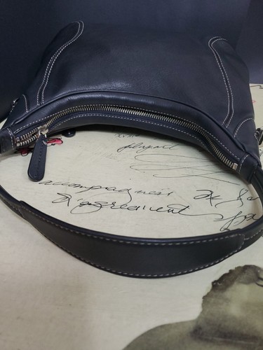 Cole Haan Black Leather Satchel Shoulder Bag 11x8x3" - Picture 6 of 9