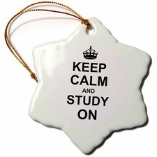 3dRose Keep Calm and Study on - carry on studying - college school or university