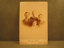 Victorian Antique Cabinet Card Photo of Family Father Mother Children