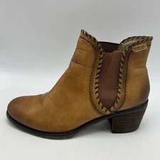Pikolinos Boots Womens 6.5-7 Baqueira Brown Leather 37 Booties Western Read