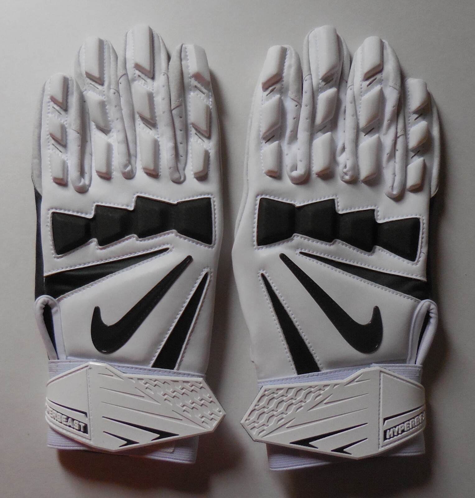 Nike HyperBeast Oregon Football Glove Leather Palm Pad Men White/White