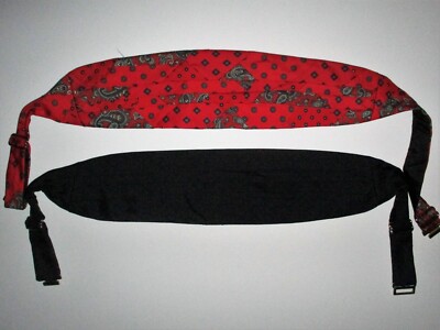 Maus & Hoffman -Pair of Adjustable Silk Cummerbunds