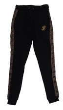 Illusive London Boys Black Taped Cuffed Joggers 15 Years