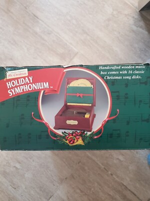 Vintage Mr Christmas Holiday Symphonium Music Box With 16 Discs