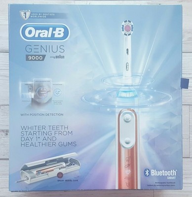 Braun Oral B Genius 9000 Rose Gold Bluetooth Electric Rechargeable Toothbrush Ebay
