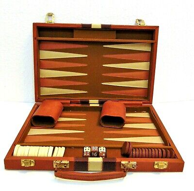 Vintage Retro Backgammon Game Set Comes in Original case 1 White Chip lost  | eBay