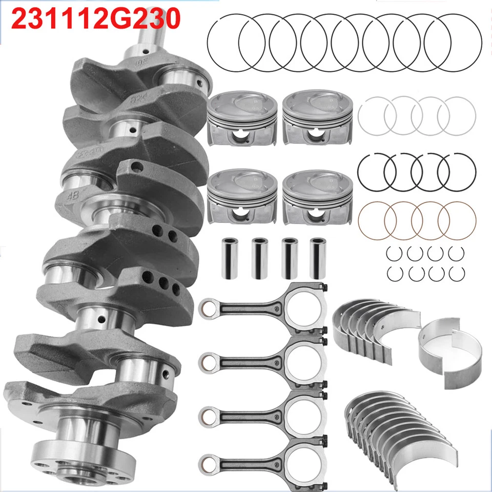Cigüeñales/barras/pistones/rodamientos para Hyundai Sonata Kia Optima FE 2,4 L G4KJ Foto 4 de 4