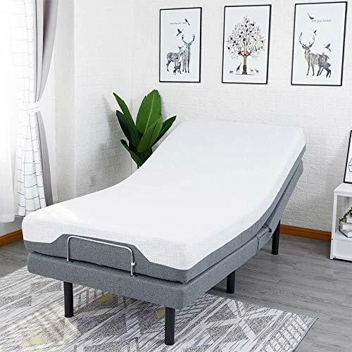 Twin XL Adjustable Electric Bed Base Massage Remote and 14