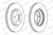 2x FERODO Bremsscheibe Vorderachse für MAZDA