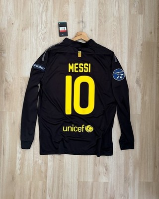 FC Barcelona 2011/2012 BlackAway Retro Long Sleeve JERSEY Vintage - Messi # 10