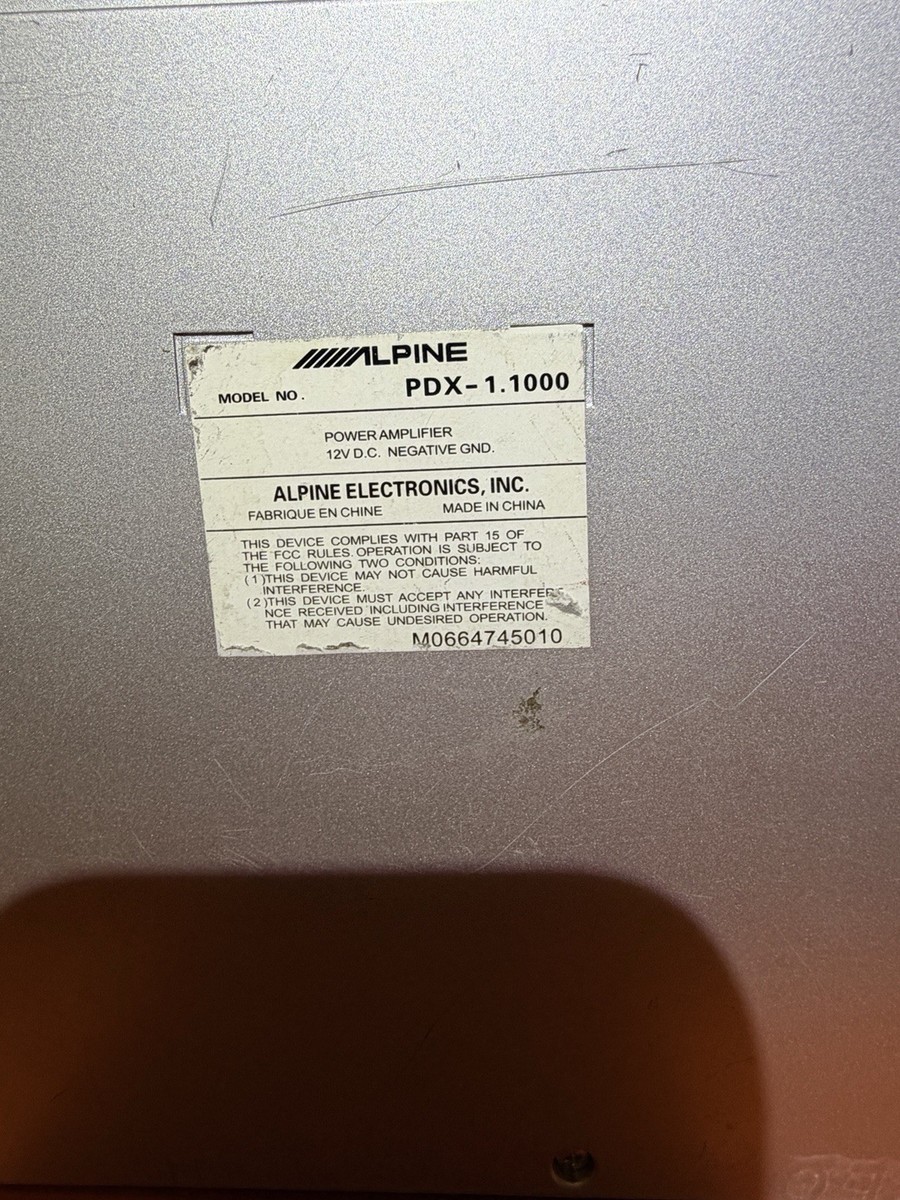 Alpine PDX-1.1000 1-Channel Car Amp for sale online | eBay