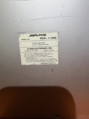 Alpine PDX-1.1000 Mono Car Audio Power Amplifier 1000W RMS PDX