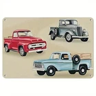 Vintage Tin Metal Signs Home Décor Wall Art Truck Designs Suitable for Home, Gar