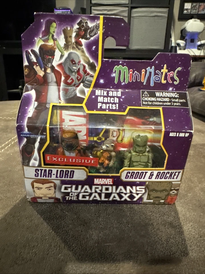 Minimates Marvel Guardianes de la Galaxia Star-Lord, Rocket, Groot Walgreens Exc Foto 3 de 4