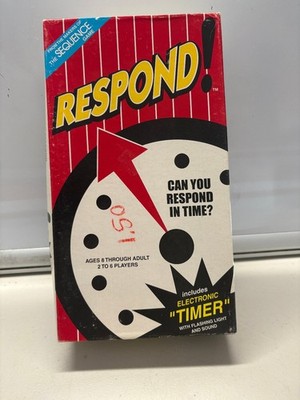 Respond! Jax Ltd Card Game 2-6 Players Ages 8+ Electronic Timer 2000