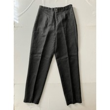 Vintage 90s S.W.S. Charcoal Grey Highwaist Linen Pants Women  s Size 6