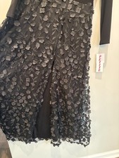 Xscape Women's Slitted Ball Gown, Size 12p - Black (3279XP) Retail price $199