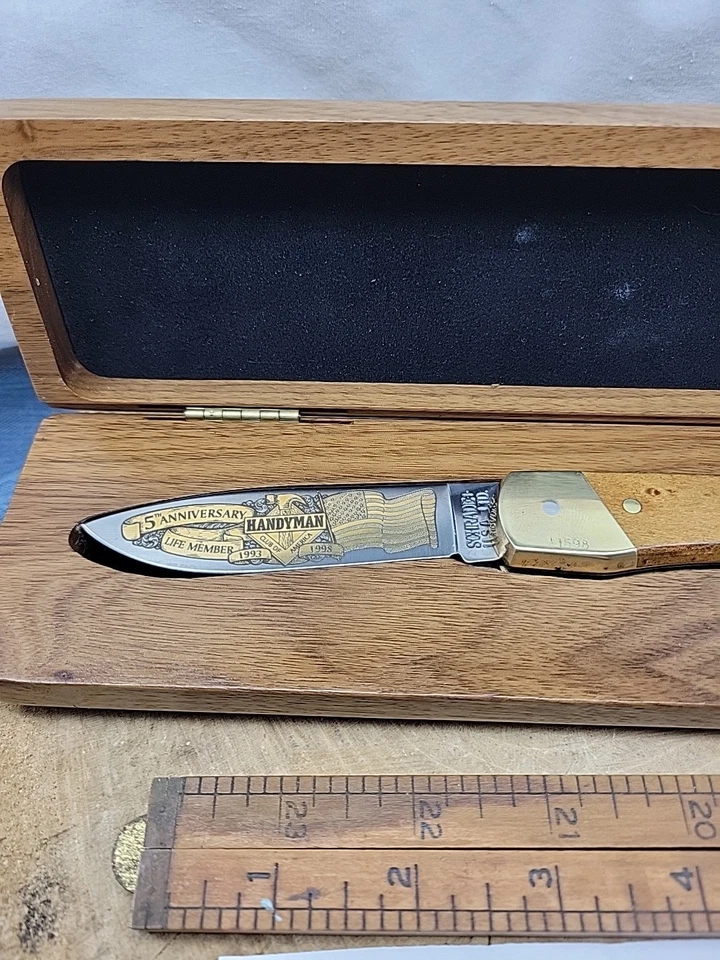 Schrade + USA LTD 5 周年 Handyman 1998 年木盒 — 第 2/4 张图片