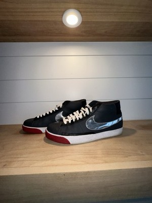 Nike Blazer High Anthracite Metallic Silver Black Red 2008 Size 14 315877-001
