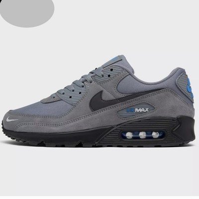 Nike Air Max 90 Smoke Grey Photo Blue Sneakers DO6706-002 US Mens Size 8.5 NEW
