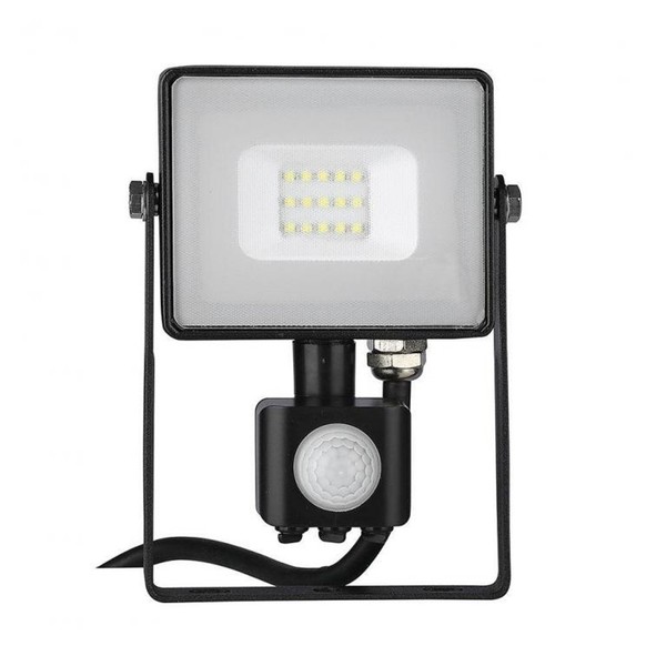 Led-Projektor 10W 800Lm 3000K LED samsung Mit Bewegungssensor PIR Black IP65 436-image
